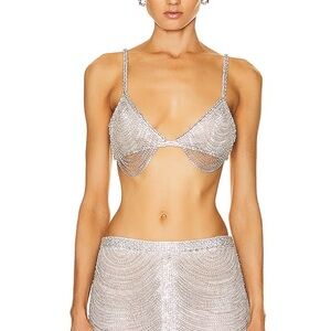 Retrofete Silver Mini Skirt Set